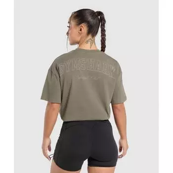 Gymshark CollegiaTe Oversized T shirT Camo Brown B2b2d Nby9 XXS