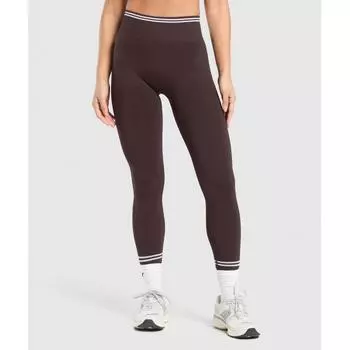 Gymshark Contrast Seamless Leggings Heritage Brown B2c1h Ncnz XS