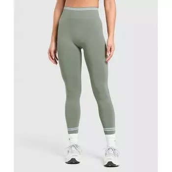 Gymshark Contrast Seamless Leggings Unit Green B2c1h Ecjf