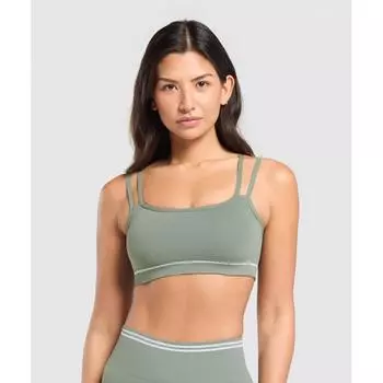 Gymshark Contrast Seamless Sports Bra Unit Green B2c1i Ecjf XS