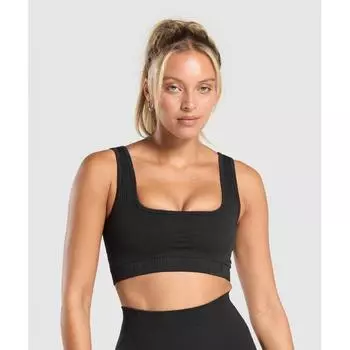 Gymshark Corset Seamless Sports Bra Black B9a7p Bb2j XS