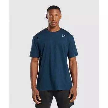 Gymshark CresT T shirT Navy A1a3j Ubcy XS