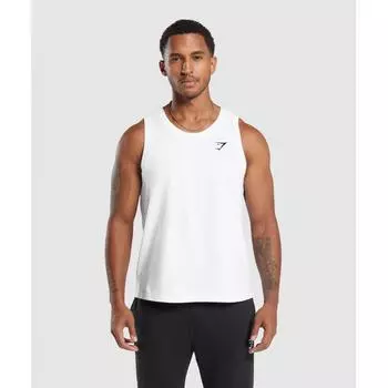 Gymshark Crest Tank White A3a7q Wbbm XS