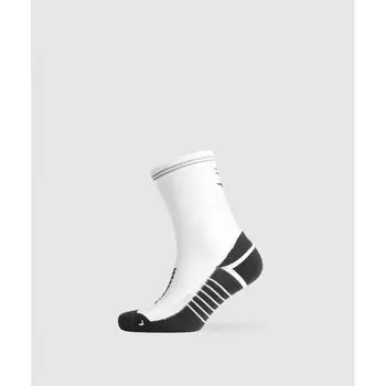 GYMSHARK Crew Running Socks White Black I3A1C WB86 S