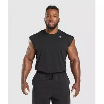 Gymshark Critical Cut Off Tank Black A1a2s Bb2j XS