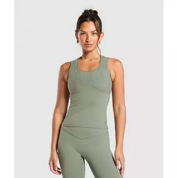 Gymshark Elevate Shelf Tank Unit Зеленый B9a6o Ecjf XS