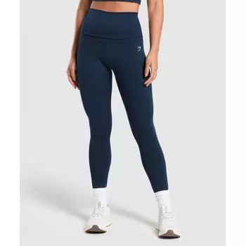 Gymshark Everyday Foldover Leggings Navy B1b7g Ub9p XS