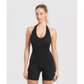 Gymshark Everyday Seamless 5 All In One Short Black B2c6l Bb2j S