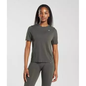 Gymshark Everyday Seamless T shirT sTrengTh Green B8a4n Ecjh XS