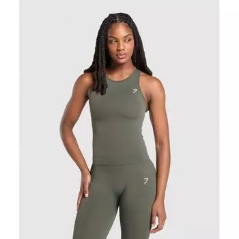 Gymshark Everyday Seamless Tight Fit Tank Strength Green B8a4s Ecjh XS