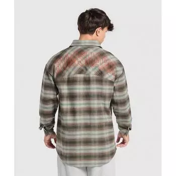 Gymshark Flannel Shirt Strength Green A6a7t Ecz8 XS