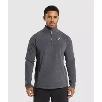 Gymshark Флис 1 4 молнии черный графитовый серый A7a5d Bb29 XS