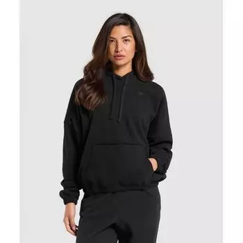 GYMSHARK Флисовая толстовка оверсайз черного цвета B8A7H BB2J XS