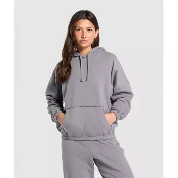 GYMSHARK Флисовая толстовка оверсайз средне-серого цвета B8A7H GB7L XXS