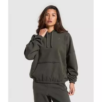 GYMSHARK Флисовая толстовка оверсайз Strength Green B8A7H ECJH XS