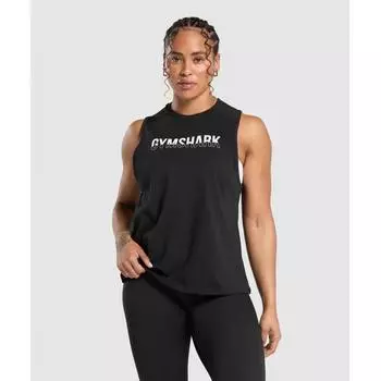 Gymshark Fraction Tank Black White B3a6v Bbgr XXS