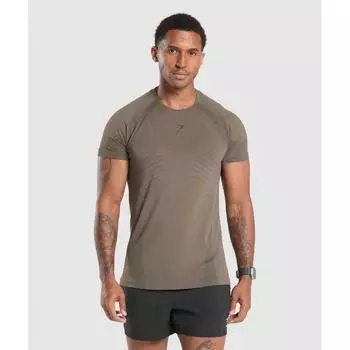 Gymshark Футболка бесшовная Apex Camo Brown Black A5A5H NCC9