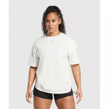 Gymshark Футболка большого размера Back Gains Graphic Soft White B3c4a Wcmy XS
