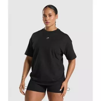 Gymshark Футболка большого размера Graphic Reaper, черная B2b7d Bb2j XS