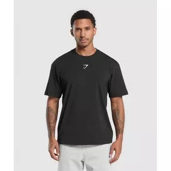 Gymshark Футболка большого размера с рисунком Gs66, черная C1a4l Bb2j XS