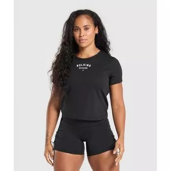 Gymshark Футболка Bulking Season Baby черная B1c9r Bb2j XS