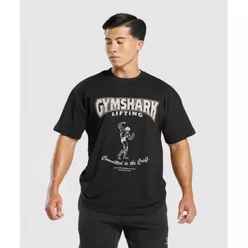 Gymshark Футболка Committed To The Craft черная A6a2v Bb2j XS