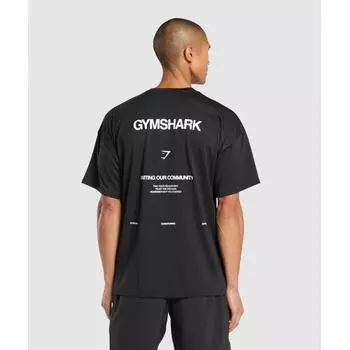 Gymshark Футболка CondiTioning Apparel черная A7a2g Bb2j XS