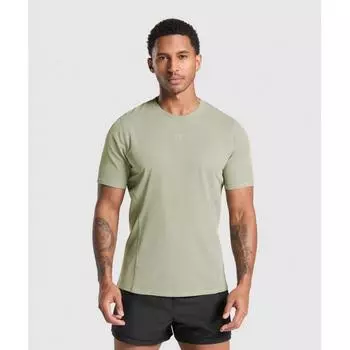 Gymshark Футболка для бега Chalk Green A7a4m Ech9 XS
