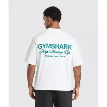 Gymshark Футболка EST 2012 белая A2b8h Wb57 3XL