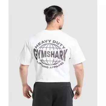 Gymshark Футболка Heavy Duty Apparel белая A6a4p Wb57 XS