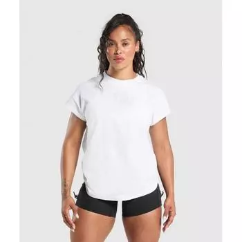 Gymshark Футболка Legacy Oversize белая B1c6r Wb57 XXS