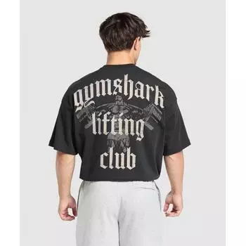 Gymshark Футболка Lifting Club черная светло-серая A1c8b Bb23 XS