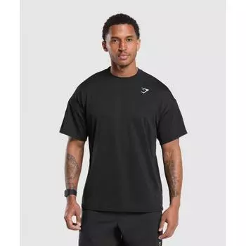 GYMSHARK Футболка Oversized Performance, черная A6A4W BB2J XS