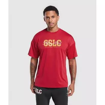 Gymshark Футболка с рисунком ScripT CondiTioning Red A7a2e Rbwv XS