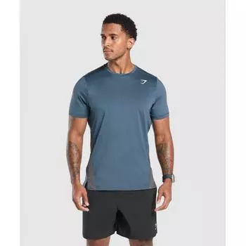 Gymshark Футболка спортивная Cargo Blue Dark Grey A7a5g Uczr XS