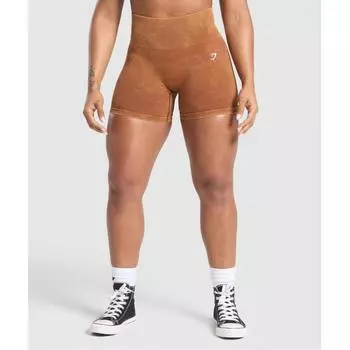 Gymshark Gains Seamless Plain Shorts Copper Brown B2c3m Ncq2 XS
