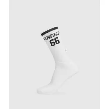 Gymshark Gfx Collegiate Crew Sock White I3a9u Wb57 S