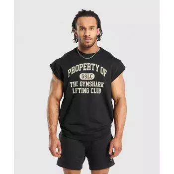 Gymshark Graphic Cut Off Tank Black Null A5a9q Bb2j XS