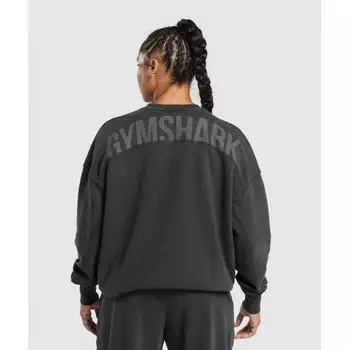 Gymshark Gs Power Washed Sweatshirt Black B2b4b Bb4v XXS