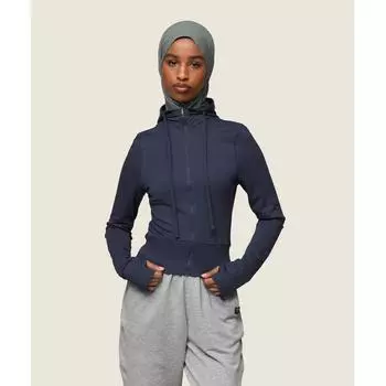 Gymshark Gs X Leana Deeb Hooded Midi Top Midnight Blue B9a1b Ub9n XXS