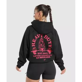 Gymshark Heavy Duty Oversized Hoodie Black B1c9g Bb2j XXS