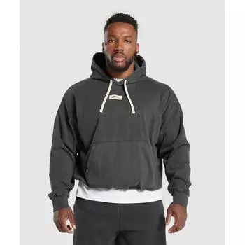 Gymshark Heavyweight Rib Hoodie Asphalt Grey A1b5n Gc02 XS