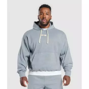 Gymshark Heavyweight Rib Hoodie Denim Grey A1b5n Uc32 XS