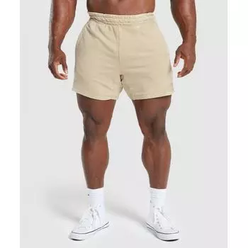 Gymshark Heritage 5 Shorts Desert Beige A4a8k Nb1v XS
