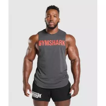 Gymshark Impact Drop Arm Tank Onyx Grey A6a5x Gb7n XS