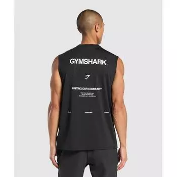 Gymshark Кондиционер Одежда Cut Off Tank Черный A7a1y Bb2j XS