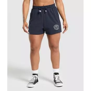 Gymshark Legacy Cotton Shorts Heavy Blue B1b1l Uctn XS