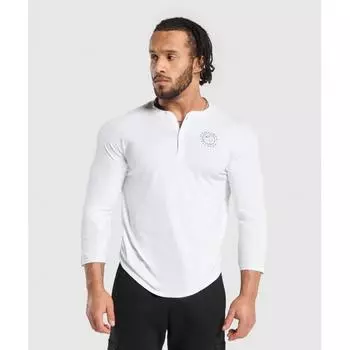 GYMSHARK Legacy Henley Белый A5A3C WB57 S