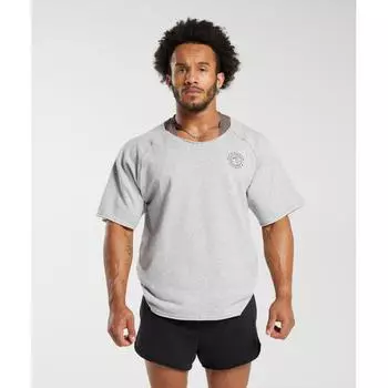 GYMSHARK Legacy Rag Top Светло-серый меланж A5A2U GBFG XS