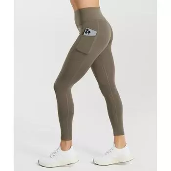 Gymshark Леггинсы с карманами Camo Brown B4A8O NBY9